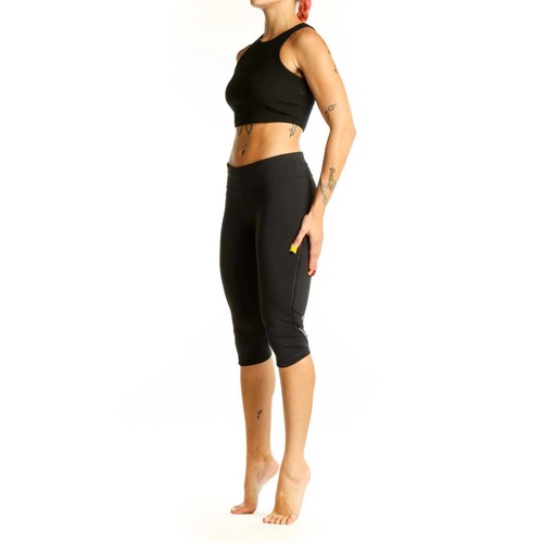 Lululemon Black Cropped Athletic Leggings Womens Size S - Picture 3 of 5