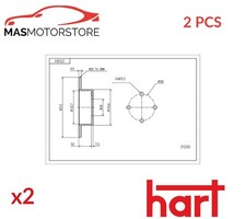 BREMSSCHEIBEN SATZ PAAR HINTEN HART 215 283 2PCS H NEU OE QUALITÄT