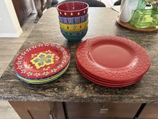 Laura Gates Dinnerware -  Bold Colors, blue, ...