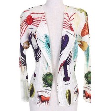 beautiful PLEATS PLEASE Issey Miyake PP71 J0732 Marine Life Long Sleeve Cardi