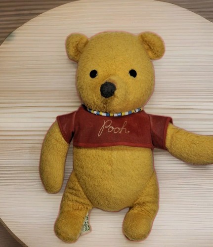 Vintage Gund Winnie The Pooh Plush J Swedlin Walt Disney Rubber Filled 14" Cute