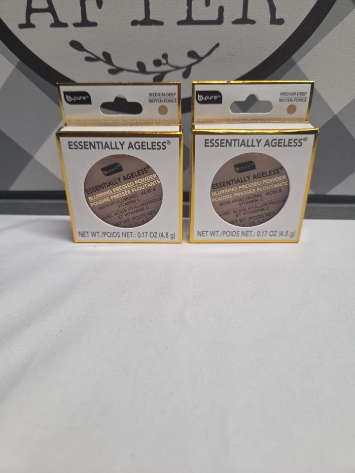B Pure x2 Essentially Ageless Blurring Pressed Powder Shade Medium-Deep  - Image 3 of 4
