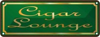 Blechschild 10X27 Cm Cigar Lounge Zigarre Lounge Deko Geschenk Metall Schild