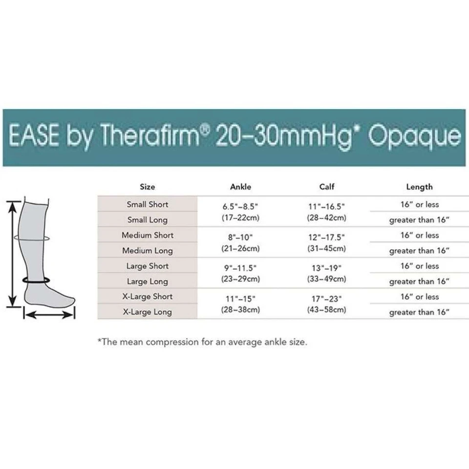 Therafirm Ease Opaque Open Toe, Knee Highs, Short Length nee Highs, Short Length - Image 2 of 2