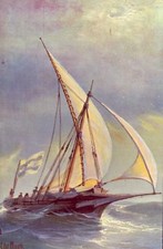 B3023+ CPA ILLUSTRIERTES KALABRISCHES SCHIFF SCHEBECKE