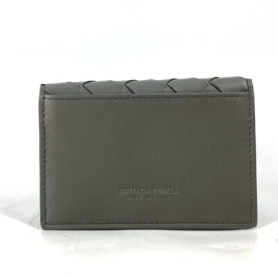 Bottega Veneta ダークグレー　ケース BOTTEGA VENETA 605720 Bifold Intrecciato Card Case Leather gray | eBay