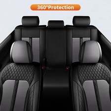 Juego completo de fundas protectoras de asiento de auto de cuero sintético para Nissan Versa 2018-2023