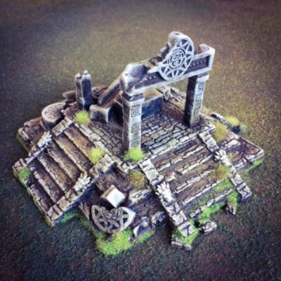 Aztekische Ruinen, Streugelände Fantasie D&D Gebäude 28 mm Tischplatte RPG Miniatur