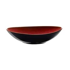 Oneida L6753074754 Rustic Crimson 9" Two-Tone Porcelain Plate - 1 Doz
