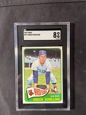1965 topps #272 Chuck Schilling grade 8