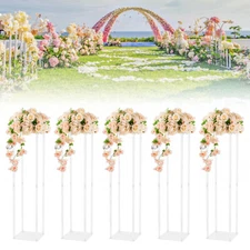 39" 5x Clear Flower Stand Acrylic Tall Column Vase Centerpieces Wedding Decor