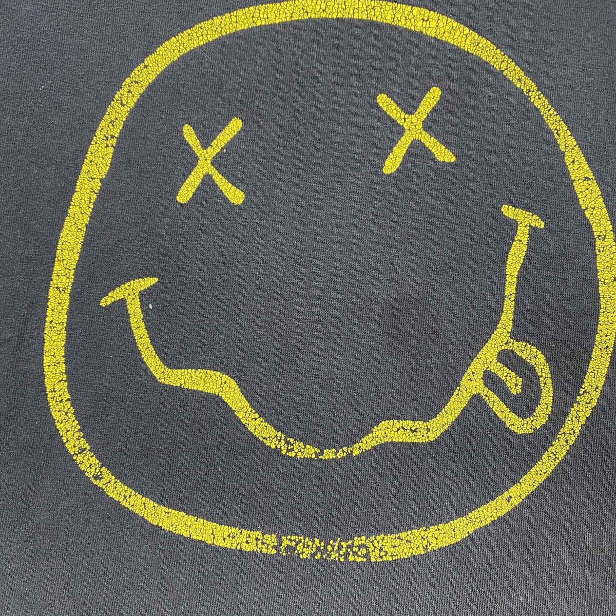 Vintage Nirvana T Shirt Adult Medium Black 90s Smiley Logo Delta 