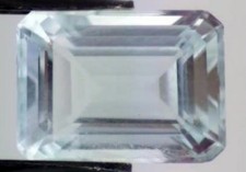 AQUAMARINE 6 x 5 MM EMERALD CUT BLUE COLOR EARTH MINED AND TREATED
