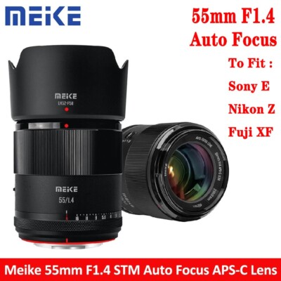 Meike 55mm F1.4 Auto Focus STM APS-C Camera Lens for Sony E Nikon Z Fuji X Mount