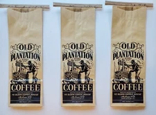 Lot of 4 Vintage Old Plantation Coffee Bags Terre Haute IN