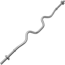 BILANCIERE ANGOLATO CURL SUPER EZ 120CM BARRA CURVA ACCIAI PALESTRA BODYBUILDING