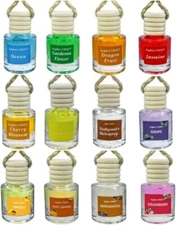 12x Hanging Car Air Fresheners  Multi Scent Diffuser | Long Lasting | 8ml Bottle