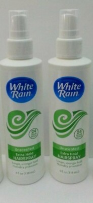 ( LOT 2 ) White Rain UNSCENTED 24Hr Extra Hold HAIR SPRAY Humidity Protection