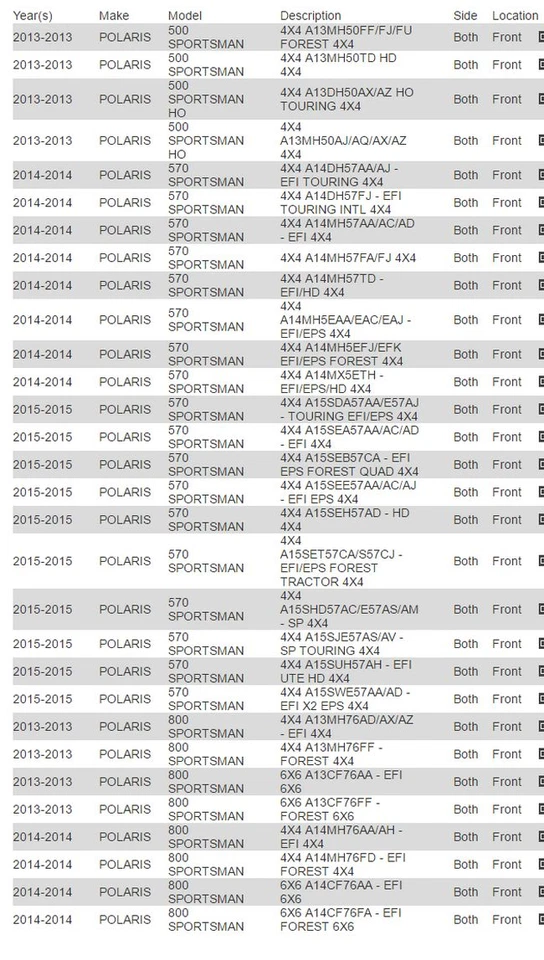 Eje delantero completo abierto ATV-PO-8-321 para Polaris Sportsman 400 570 800 Foto 2 de 2