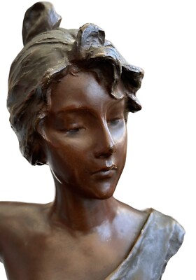 Emmanuel Villanis Bronze Sculpture of a Woman Art Nouveau | eBay