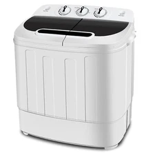Portable Mini Twin Tub Washing Machine 13lbs Laundry Compact Washer and Dryer