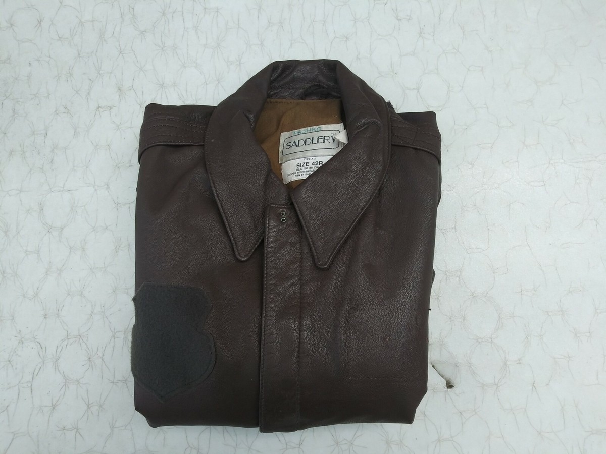 USAF A-2 Leather Flight Jacket Size 42 Regular MFG Saddlery