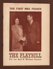 Jane Cowl "THE FIRST MRS. FRASER" Reginald Mason 1948 Broadway Opening Playbill