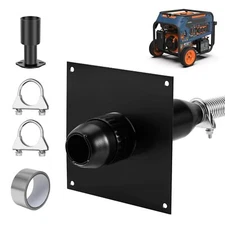 Generator Exhaust Extension Kit with Muffler & Mounting Plate, Fits Honda Firman