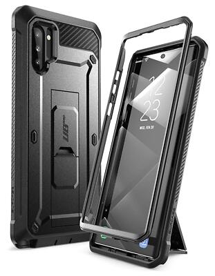 Handyhülle für Galaxy Note 10 Supcase Case Cover Futeral Tasche Etui Schwarz