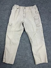 5.11 Tactical Pants Mens 34x30 Tan Cotton Canvas Cargo Utility Workwear 74251