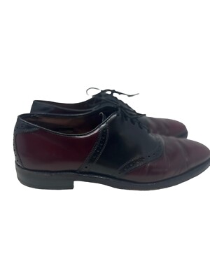 Allen Edmonds Mens 11 B Black Burgundy Polo Saddle Vintage Allen Edmonds Polo Saddle Oxfords Men main image 3