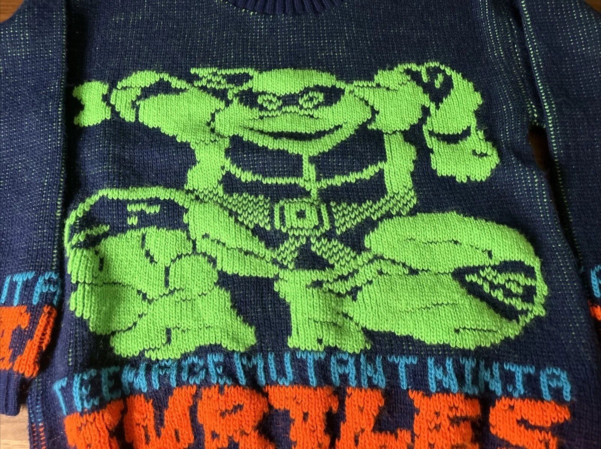 トップス vintage turtles Knit Vintage Pattern Teenage Mutant Ninja Turtles Jumpers Adults