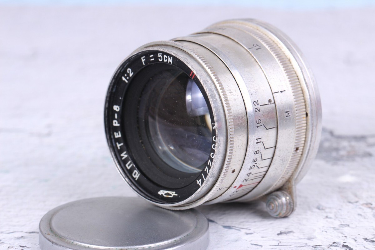 JUPITER-8 50mm f2 M39 Soviet Lens made in USSR LEICA red 