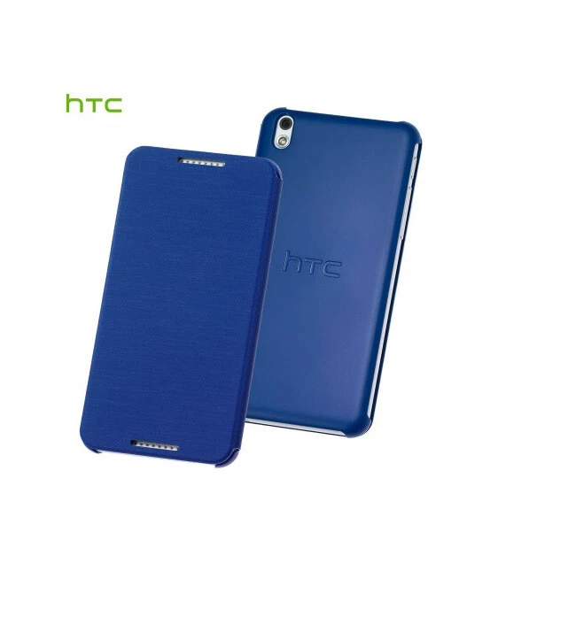 HTC Original Flip Case Cover Folio Wallet Case for HTC Desire 610 Blue - Image 4 of 4