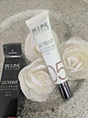 BIGUINE CC CREME & FOND DE TEINT 8 EN 1 SPF 20 PERFECTEUR 05 CARAMEL NEUF - Photo 1/2