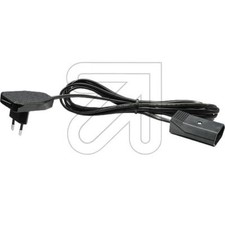 EUROVERLÄNGERUNG 0,8m black WINKEL-FLACHSTECKER-SCHALTER EuroPlug EUROKUPPLUNG 