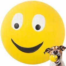 Hundespielzeug quietscher Ball Spielzeug Hund Welpen Kauen quietschend Smiley