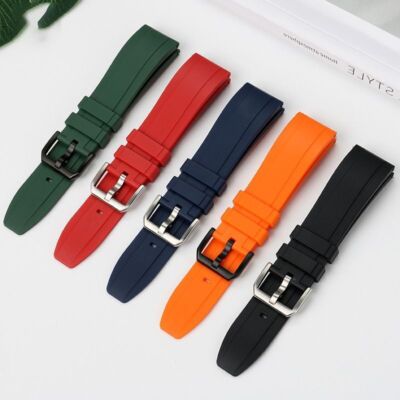 Herren Silikon Uhrenarmband passend für IWC Pilot Ber-Tolfino Messgeräte...