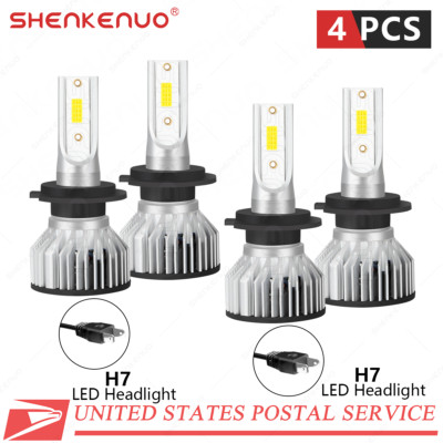 Combo H7 +H7 LED Headlight Bulb Kit High Low Beam Super Bright 6000K Xenon White