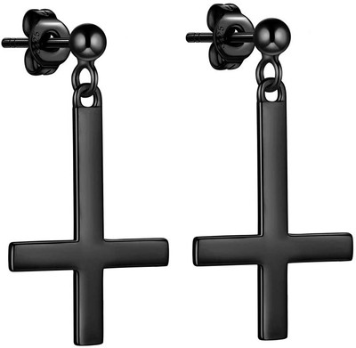 Inverted Cross Stud Earrings 925 