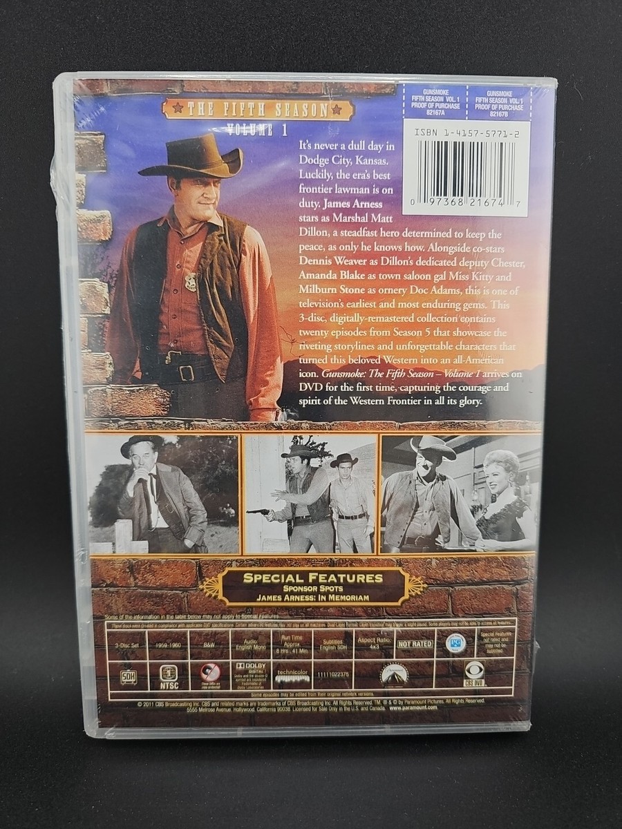(未使用･未開封品)Gunsmoke: Fifth Season V.1/ [DVD] Amazon.com: Gunsmoke: Season 5, Vol. 1 : Amanda Blake, James
