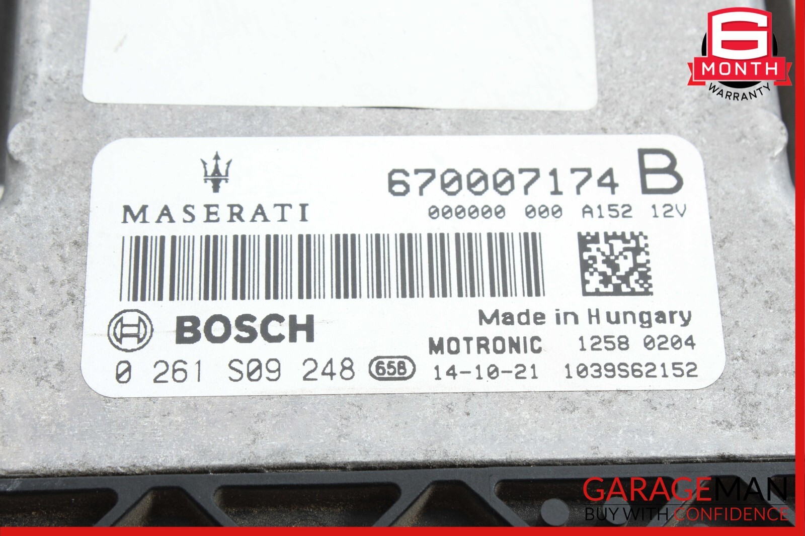14-17 Maserati Ghibli ECU ECM Engine Computer Control Module Unit