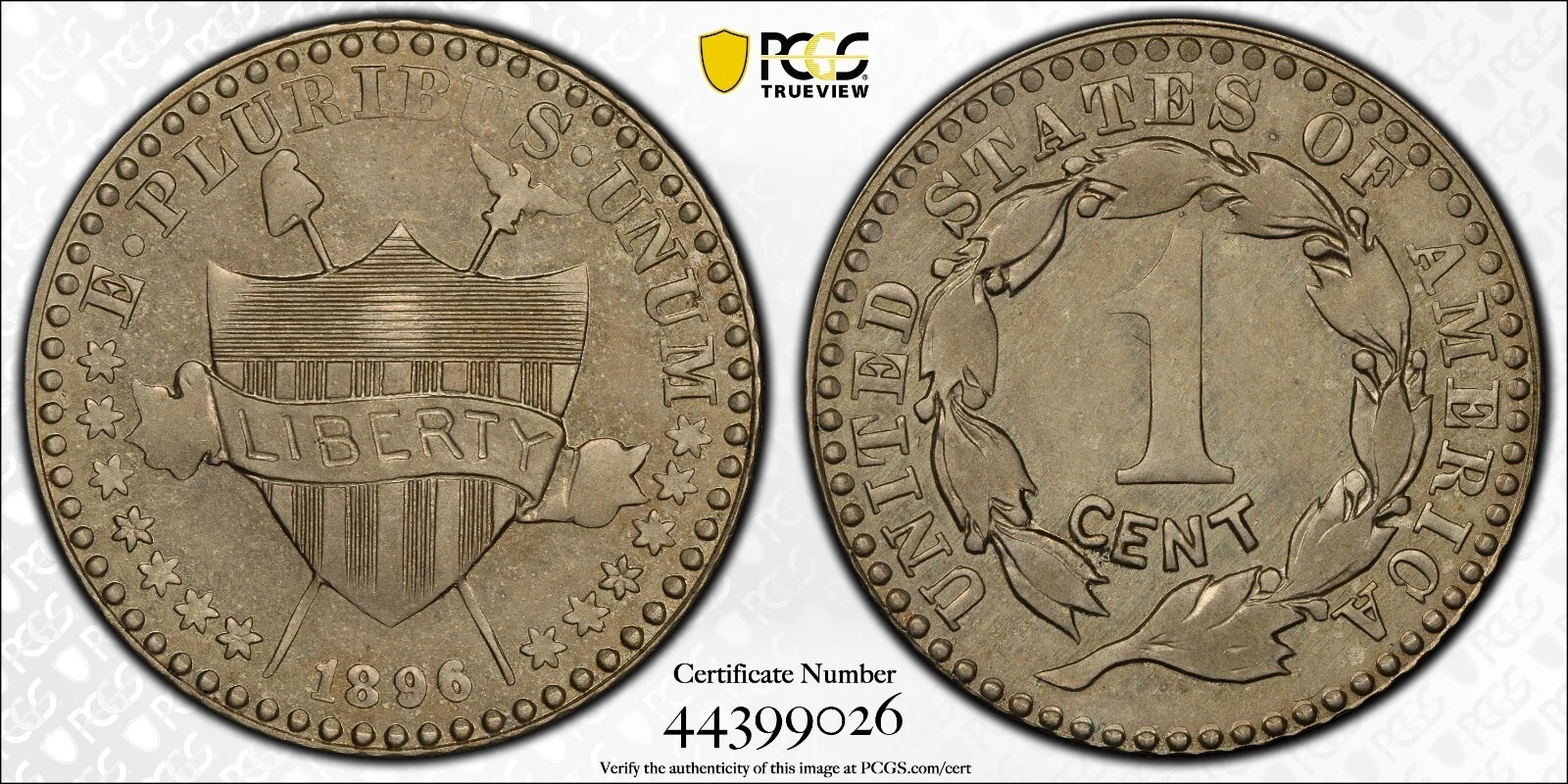 1896 1C Judd-1767 PCGS PR61