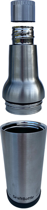 Botella desmontable aislada DraftBottle 22 oz para bebidas mixtas de cerveza Navidad