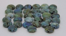 Larimar Puffy Coin Loose Beads, 10 X 4 mm, 33 Pieces