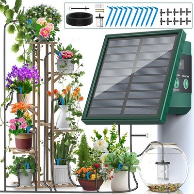 Solar Watering Programmes Irrigation System 300 with 10M Hose and 10 Drip Tips
