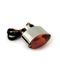 Fanalino posteriore Mini CAT EYE cromato omologato luce posizione stop e targa