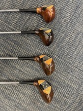 Antique Set of MacGregor Driver Fairway Woods - Persimmon Wood