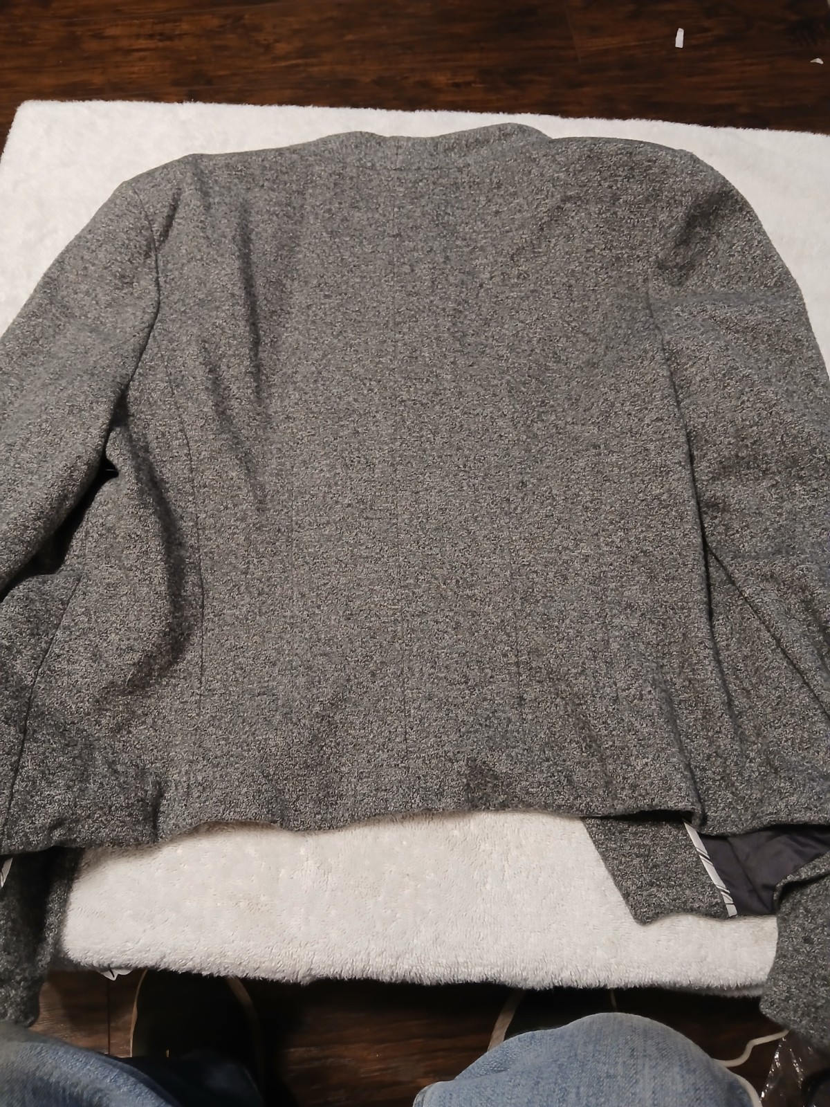 Loft Polyester Gray Long Sleeve Single Button Not… - image 3