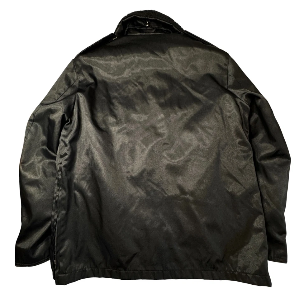 Vintage Protector Police Security EMS Fire Jacket Mens 46 X Long Black Navy Blue - Image 2 of 4